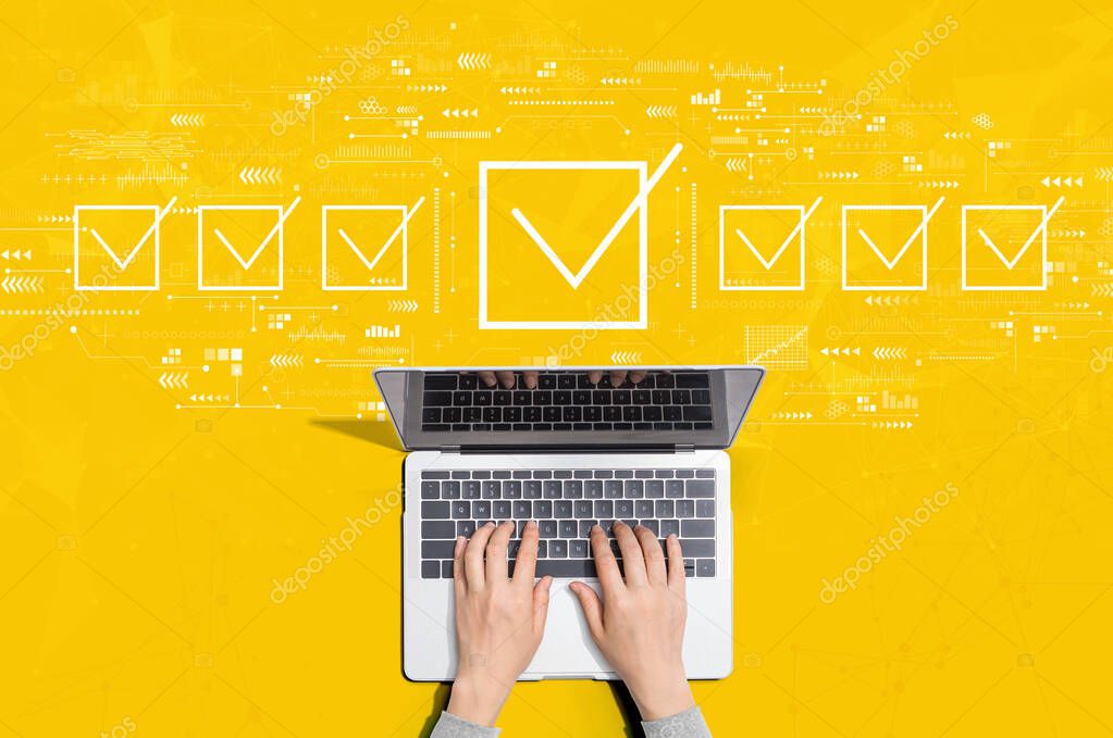 Checklist semplice su tavolo